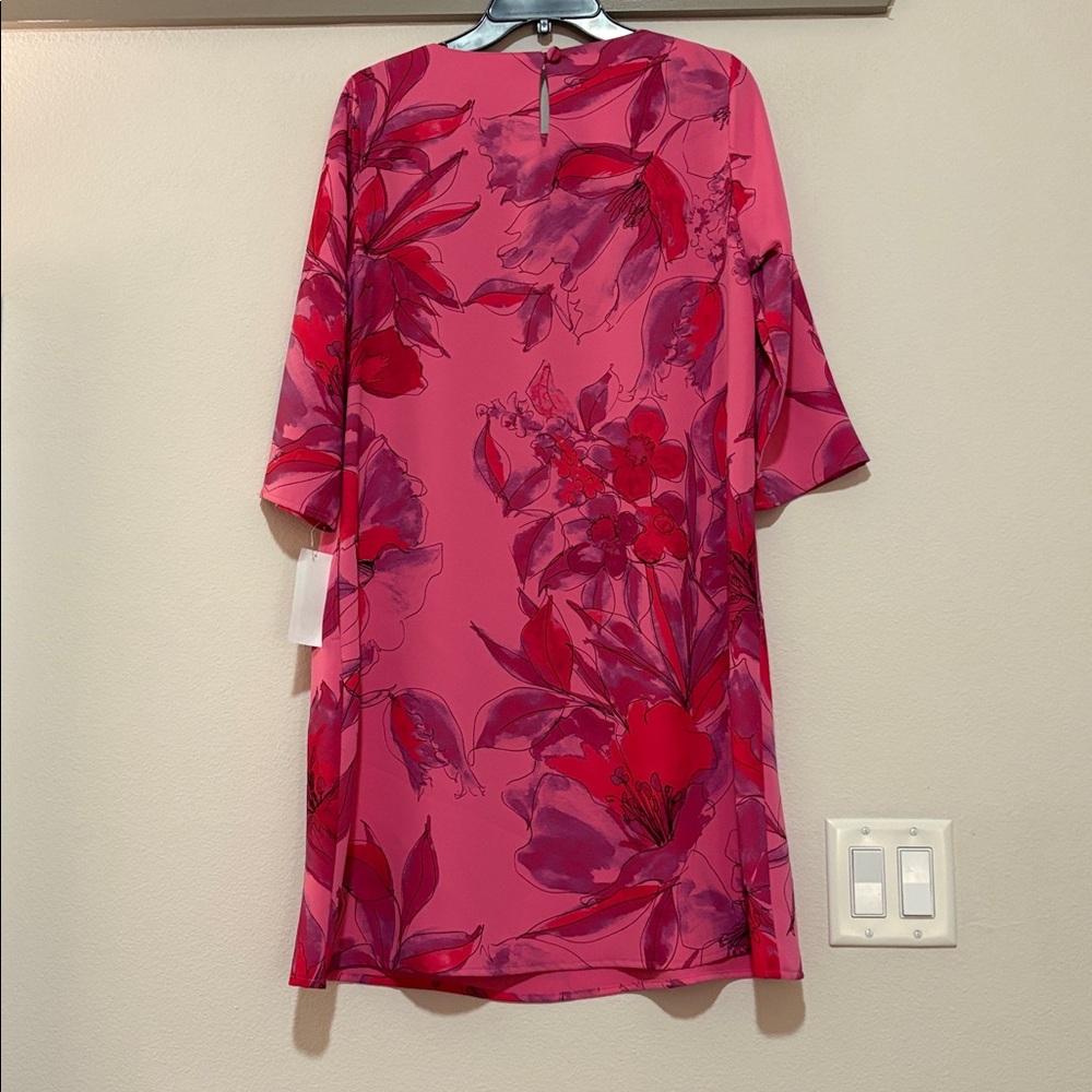 Caroline Rose Pink Floral Print Dress SZ XS NWT - Picture 3 of 5